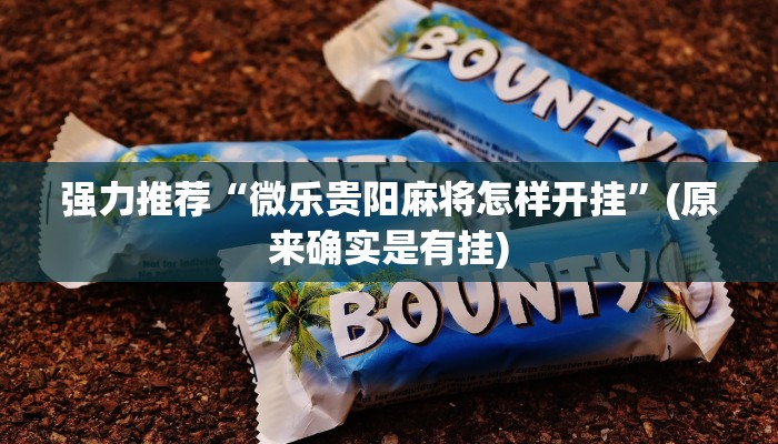 强力推荐“微乐贵阳麻将怎样开挂”(原来确实是有挂)