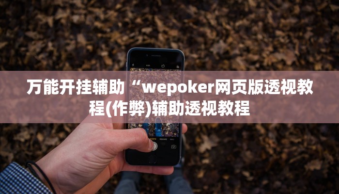 使用分享AApoker透视挂教程玩家实测(透视)详细教程