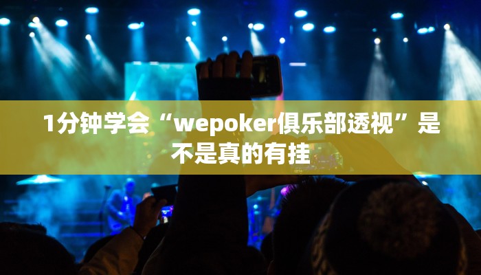 使用分享wepoker德州透视作弊挂详细开挂教程