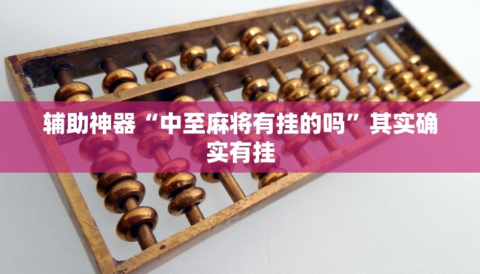 辅助神器“中至麻将有挂的吗”其实确实有挂