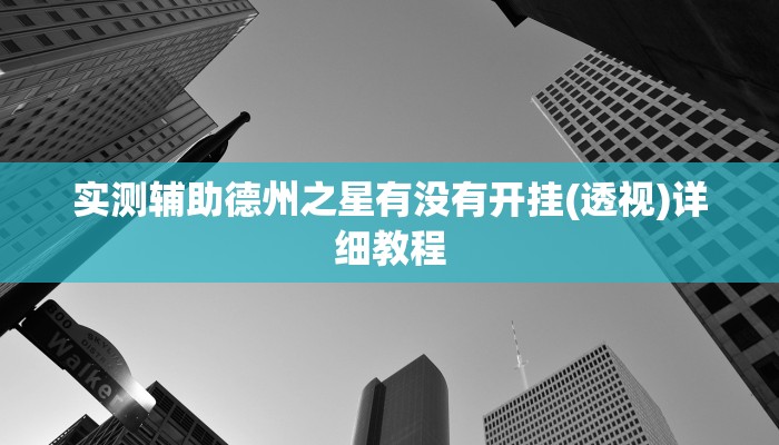 辅助神器wepoker确实有挂(辅助外挂+教程