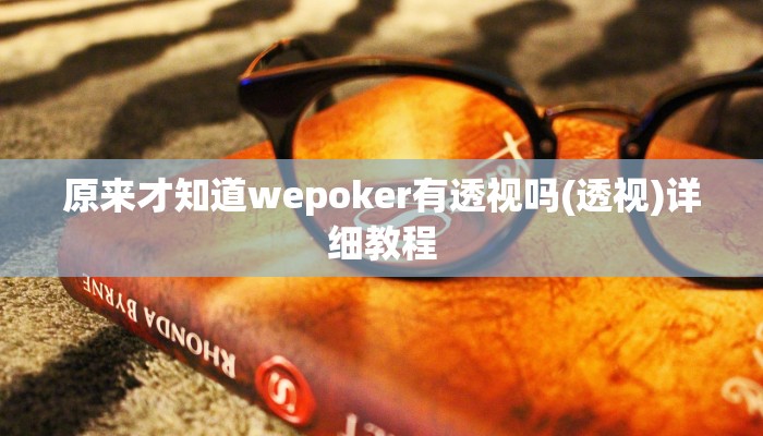 原来才知道wepoker私人局作弊挂(透视)功能”学会包赢