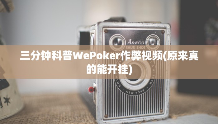 三分钟科普wepoker作弊挂方法(透视)详细教程