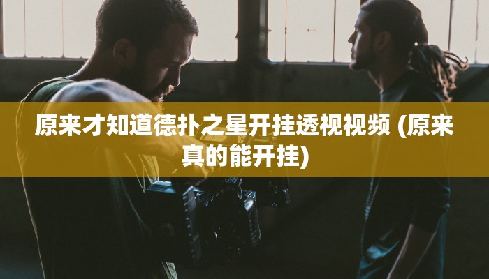 原来才知道德扑之星开挂透视视频 (原来真的能开挂)