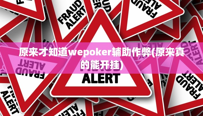 原来才知道wepoker辅助作弊(原来真的能开挂)