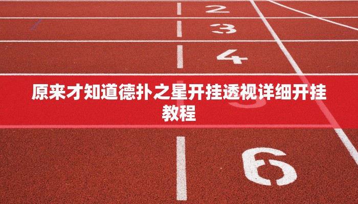 原来才知道德扑之星开挂透视详细开挂教程