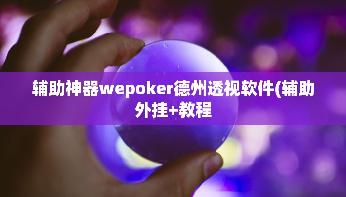 辅助神器wepoker德州透视软件(辅助外挂+教程